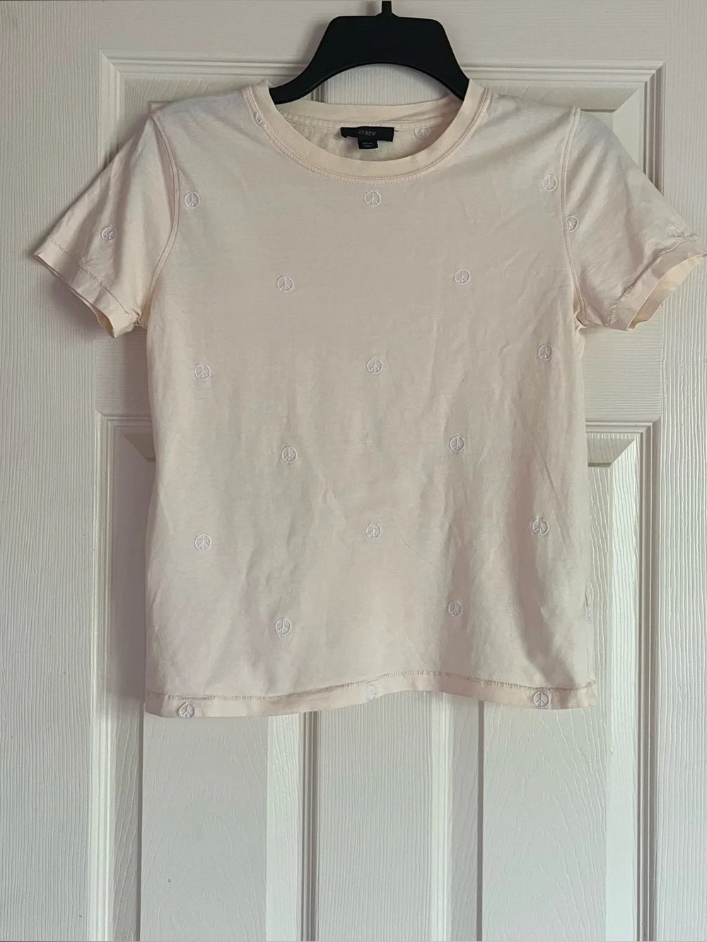 J.Crew Allover Peace Sign Graphic Crewneck T-shirt